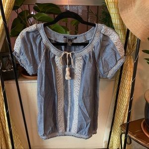 Lucky Brand Denim Boho Top